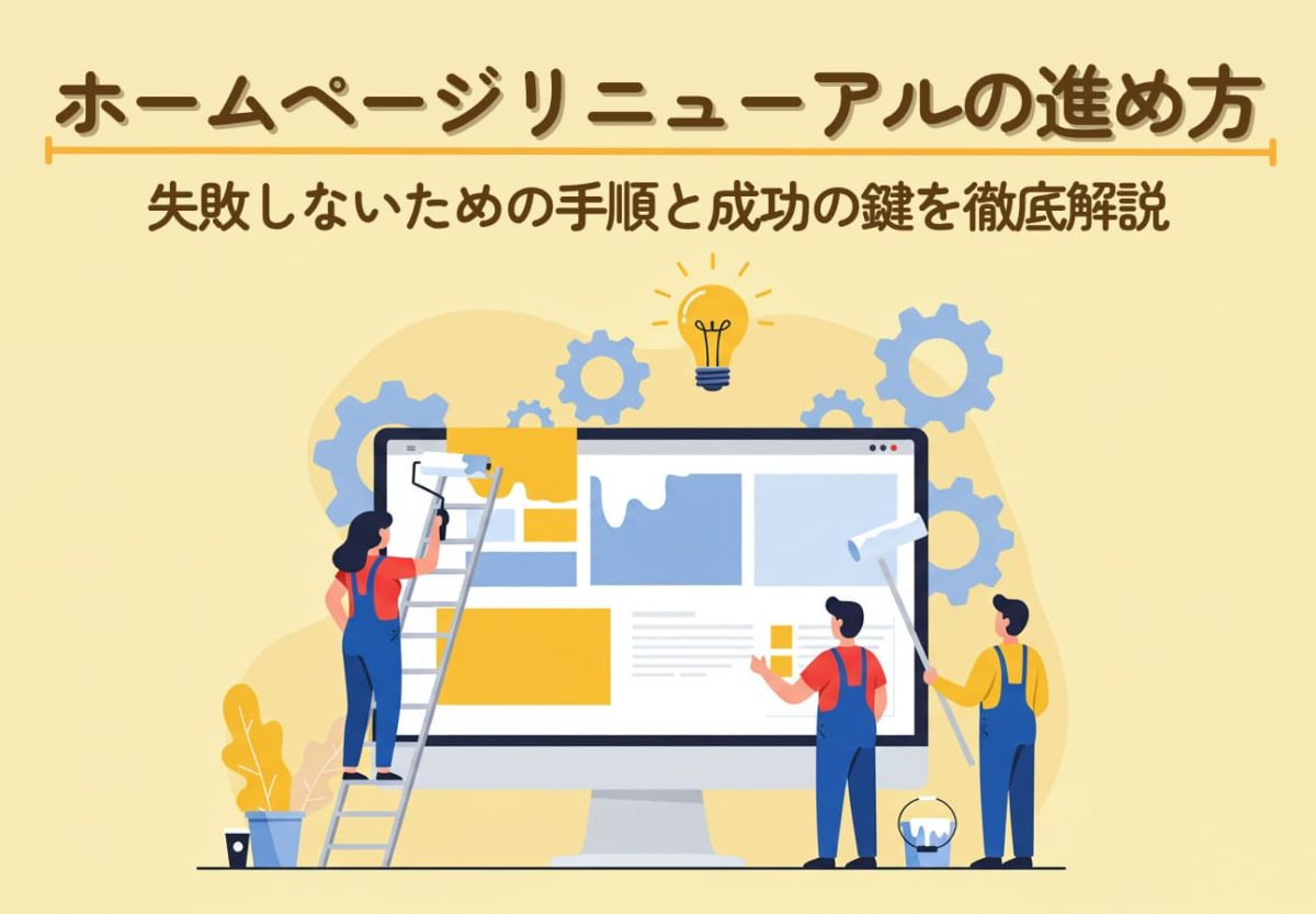 ホームページ（Webサイト）リニューアルの進め方｜失敗しないための手順と成功の鍵を解説