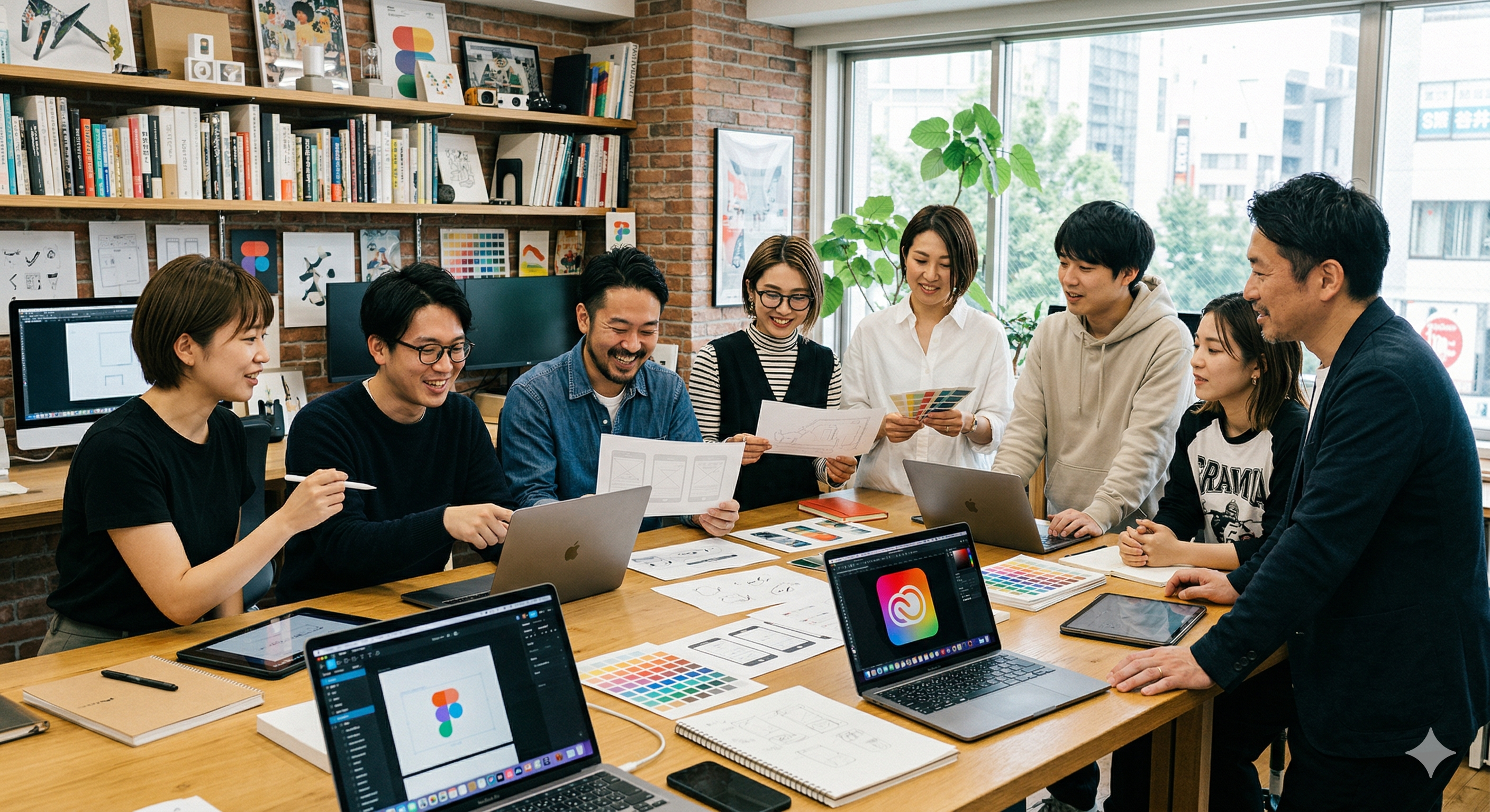 クリエイティブチームの打ち合わせ風景