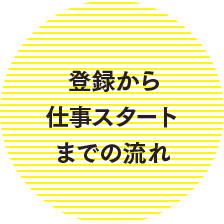 登録から仕事スタートまでの流れ
