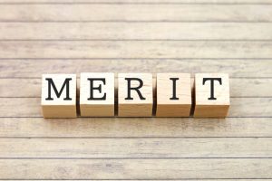 「MERIT」の文字ブロック
