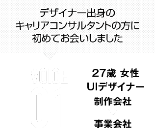 デザイナー出身のキャリアアドバイザーの方に初めてお会いしました